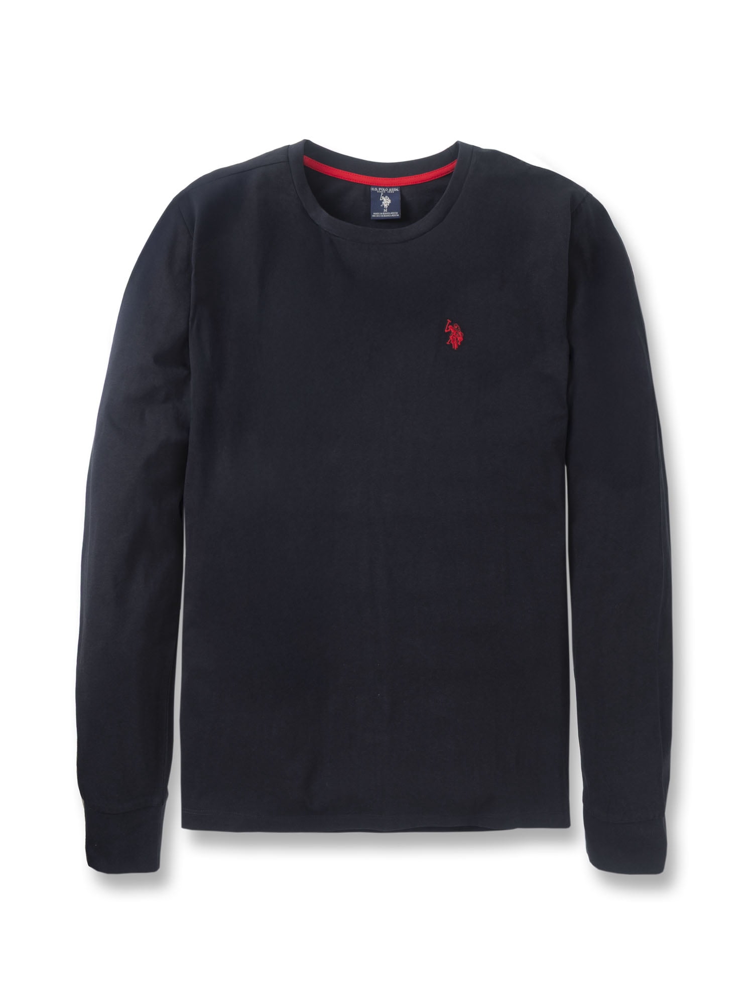 U.S. Polo Assn. Men's Cotton Crewneck Tee with Long Sleeves, Sizes XS-3XL