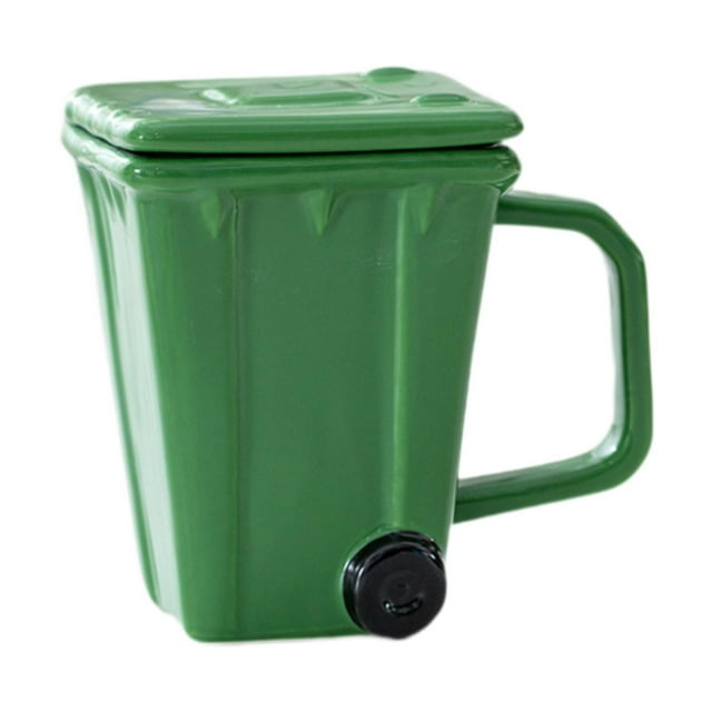Taza de café taza diaria taza de té de agua taza matutina con tapa cubierta de agua en tazas para pastillas para el desayuno de jugo de fiesta café Verde