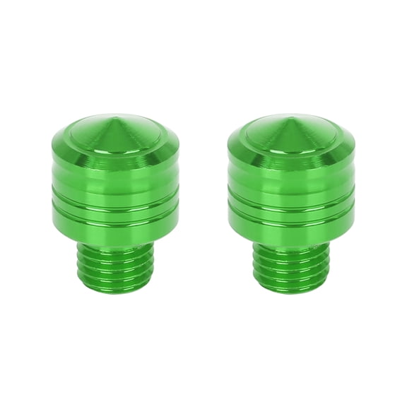 2pcs 10mm Motorbike Motorcycle Mirror Hole Plug Normal Screw Green Universal
