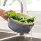 thumbnail image 5 of Juego de 2 coladores y cuencos de cocina, cuenco y colador multifuncional 2 en 1, cuenco de drenaje de doble capa y cesta para frutas y verduras, 5 of 6