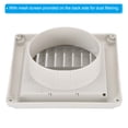 thumbnail image 4 of Uxcell Dryer Vent Cover Exterior Wall Exhaust Vent Air Grille Louvered Screen Mesh ABS Plastic for HVAC Kitchen Bathroom 4", 4 of 6