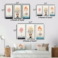 thumbnail image 4 of Designart "Impression of Solitude Minimal Watercolor Single Tree I" Landscape Trees Wall Art Set Of 3 - Trees Pink Canvas Set For Living Room Decor, 4 of 6