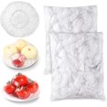 thumbnail image 1 of 100pcs Disposable Food Cover Plastic Wrap Elastic Lids For Fruit Bowls Cups Caps Storage Kitchen Fresh Keeping Saver Bag Tw,50Pcs, 1 of 5