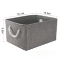 thumbnail image 2 of Thewarmhome Cestas De Almacenamiento Grandes, Paquete De 2 Cubos De Almacenamiento De Tela Gris Para Cambiador De Bebé, Guardería, Sala De Estar, Sala De Juegos, Juguetes, Cestas De Almacenamiento Ple, 2 of 6