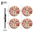 thumbnail image 2 of Battery Operated Analog Wall Clocks Non-Ticking Silent Modern Clock Decorative for Home,Office-White Deer With Antlers Surrounded By Pink Flowers(14inch), 2 of 4