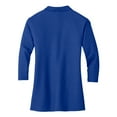 thumbnail image 6 of Yellow Rooster Women's Silk Touch ¾ Sleeve Polo Shirt Royal S, 6 of 6