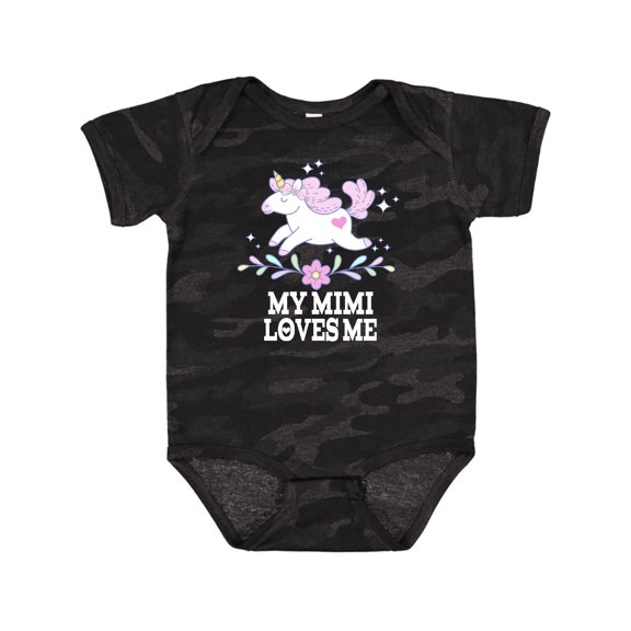 Inktastic My Mimi Loves Me Unicorn Girls Baby Bodysuit