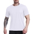 thumbnail image 2 of Clothing T-Shirts for Men Comfortable Soft Men's T-shirt Solid Color Quick Drying Breathable Tights Sweat Basketball Training Sports Wear Fitness Top Classic Basic Tees, 2 of 9
