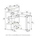thumbnail image 3 of Furinno Classic L-Shape Computer Desk, Writing Desk with 5-Tier S-Shaped Side Shelves, Americano/Black, 3 of 6