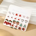 thumbnail image 6 of PRIYAL 12 Pairs Christmas Earrings for Women, Xmas Gifts Holiday Cute Stud Earrings Hypoallergenic Christmas Tree Snowflake Bow Snowman Earring, 6 of 9
