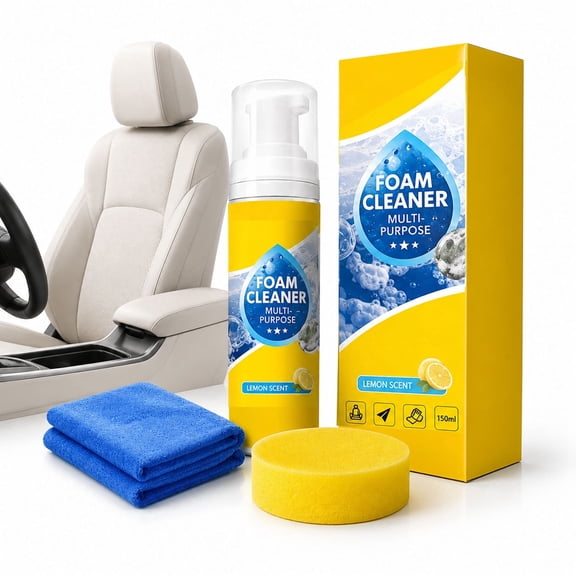 Automotive Interior Foam Cleaner, Enzyme for Car Seats, Carpets and Dashboards, Grease and Grime Remover, Safe on Fabrics, 150ml