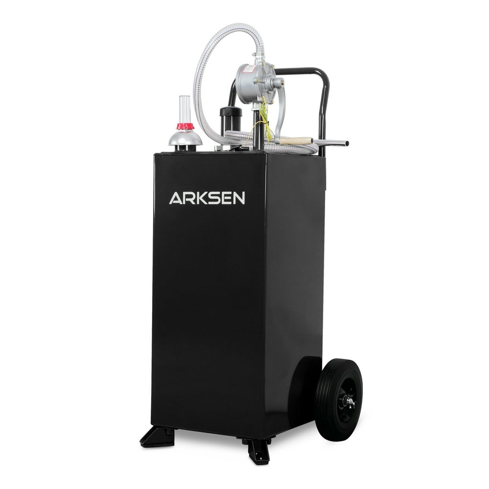 Arksen 30 Gallon Portable Fuel Transfer Gas Can Caddy Storage Gasoline