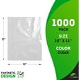 thumbnail image 6 of Clear Packing Bags, 10 x 13 Inch. Pack of 1000 Clear Poly Mailers for Clothing with Open Top. 2 Mil PE Poly Bags for Shirts. Open End Clear Shirt Packaging Bags. Clothes Bags for Shipping, 6 of 7