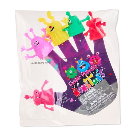 Finger Puppet Monster Party Favors, Multicolor, 5 Count, Valentine's Day by Way To Celebrate