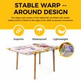 thumbnail image 4 of Spring Groundhog Table Cloths for 3 Foot Rectangle Tables, Watercolor Sunflower Botanical Pink Plaid Patio Waterproof Elastic Fitted Tablecloths, Washable Rectangular Table Cover for Camping, 4 of 8