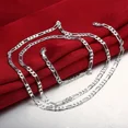 thumbnail image 3 of 40-75cm 925 Silver 4mm Figaro Chain Necklace For Women Men Long Necklace Hip Hop Jewelry Gift, 3 of 5