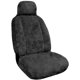 thumbnail image 1 of Eurow Easy-Install Plush Sheepskin Car Seat Cover for Summer & Winter Comfort and Protection, Gray, 1 of 6