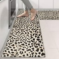 thumbnail image 2 of Kitchen Rugs Sets Of 2,Black and Tan Leopard Print Anti Fatigue Kitchen Mat Rugs Non Slip Washable,Decorative Kitchen Floor Mats for Kitchen,Sink,Laundry,17"X47", 2 of 5