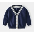 thumbnail image 4 of Beautyzll Cardigan Garçon 2-7 Ans pour Enfants Tout-Petits en Coton Tricoté Col en V Vêtement Extérieur Bébé Décontracté Veste en Tricot, 4 of 9