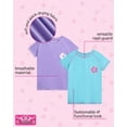 thumbnail image 3 of Real Love Girls' Rash Guard Shirt - 2 Pack Quick Dry Short Sleeve Swim Shirts (Sizes: 2T-16), 3 of 6