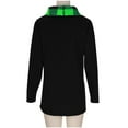 thumbnail image 4 of Lenpel Women's Tunic Tops Cowl Neck Long Sleeve Plaid Patchwork Plus Size Pullover Sweatshirts Fall Winter Clothes(Green,X-Large), 4 of 6