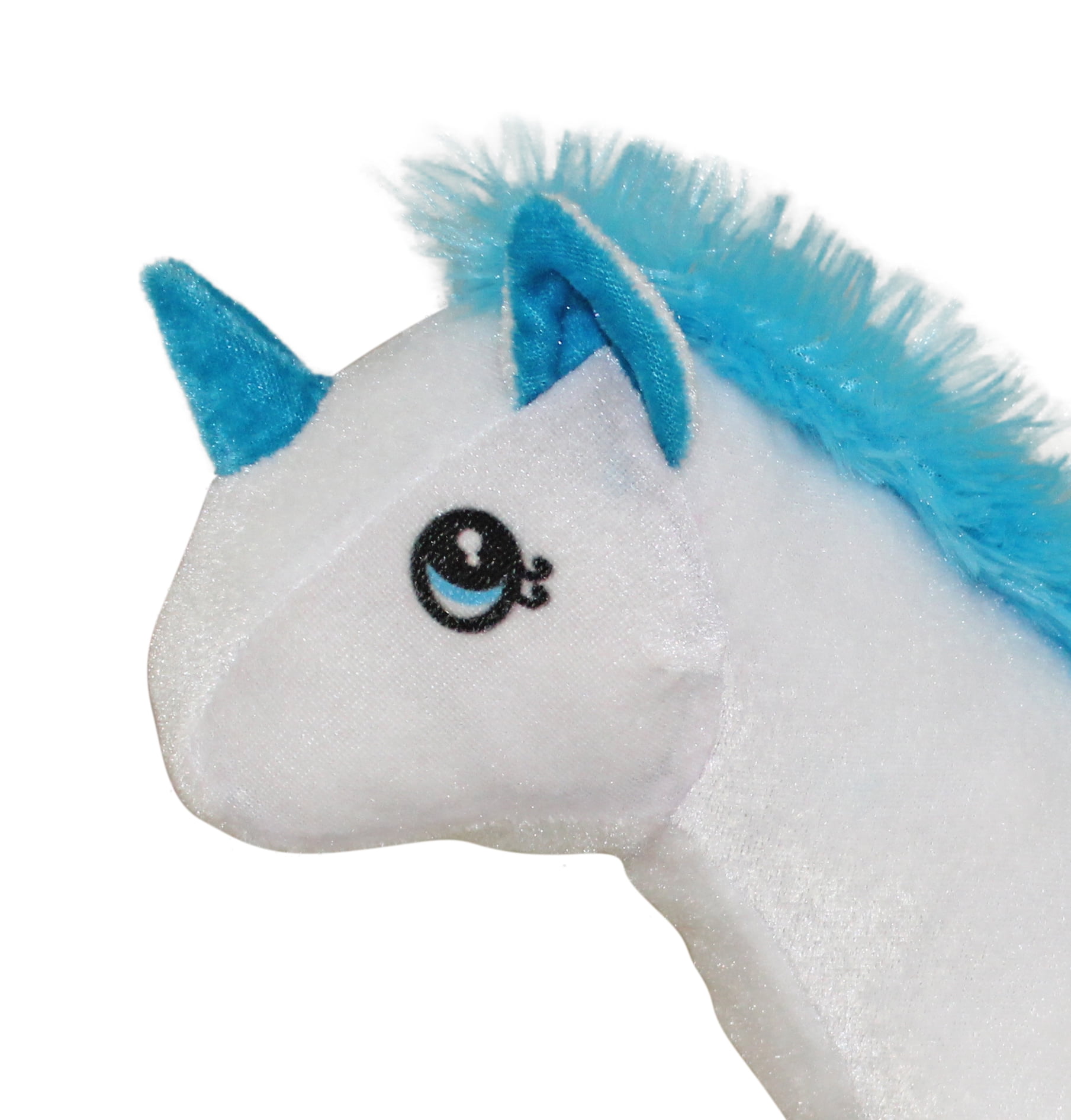 Plush Pal 12" Soft & Fluffy Unicorn Stuffed Animal Toy with Blue Tail and Mane