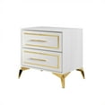 thumbnail image 3 of Castle Place Glam 2-Drawers Nightstand, White, 3 of 8