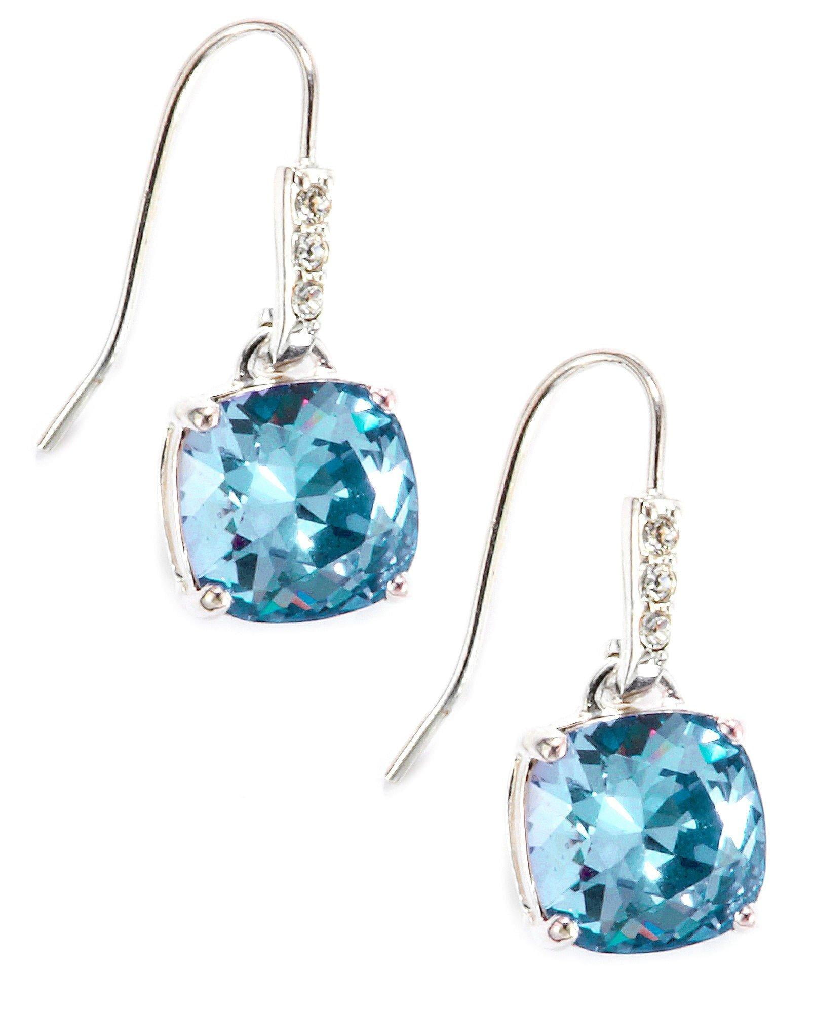 Shine - Shine Aquamarine Blue Crystal Element Drop Earrings One Size ...