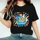 thumbnail image 5 of Camisetas de Cuello de Tripulación de Manga Corta para Mujeres Carta Impresa Camiseta 95% Poliéster 5% Spandex, Manga Corta Cuello Redondo Top Casual para Diario, 5 of 5