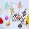 thumbnail image 3 of Easy to Clean Beautiful Gift Spoon Stainless Steel Mirror Polished Music Symbol Kitchen Tools Teaspoon Ice Cream Scoop The Spoon Dessert Spoon BLUE, 3 of 8