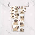 thumbnail image 5 of 3 Piece Bath Towel Set, Soft Bathroom Towels Funny Cartoon Dogs Pugs Puppies Towels Fashion Print Quality Towels (Set of 3, 1 Bath Towel, 1 Hand Towel & 1 Washcloth) Washcloth Gift, 5 of 7