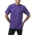 thumbnail image 3 of Pro Club Men's Heavyweight Cotton Short Sleeve Crew Neck T-Shirt,White,L, 3 of 5