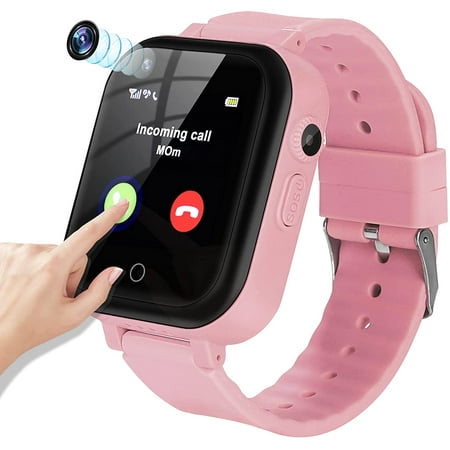 T16 4G Kids Smartwatch with GPS Tracker Texting and Calling,Smart Watch for Kids,2 Way Call Camera Voice & Video Call SOS Alerts Smart Watch Smartphone Cell Phone Wrist Watch,4-12 Years Girls GiftsC