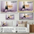 thumbnail image 4 of Designart "Luminous Luxes With Champagne And Glass" Champagne Floater Framed Canvas Wall Art, 4 of 5