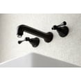 thumbnail image 4 of Kingston Brass KS4125BL Wall Mount Bathroom Faucet, Oil Rubbed Bronze, 4 of 5