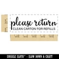 thumbnail image 2 of Please Return Clean Carton for Refills Eggs Self-Inking Rubber Stamp Ink Stamper for Business Office - Yellow Ink - Large 2-2/4 Inch, 2 of 7
