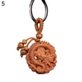 thumbnail image 2 of SPRING PARK Lucky Wooden Chinese Zodiac Carving Wooden Pendant Pendant Keychain Chain Key Ring Keyring, 2 of 7