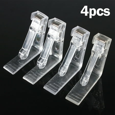 

4Pcs Table Cloth Clips Holder Clear Durable Cover Plastic Grips Tablecloth Party