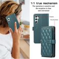 thumbnail image 4 of YEYKX Funda Tipo Billetera para Samsung Galaxy A34 5G 6,6 Pulgadas con Correa para Muñeca/hombro, 9 Ranuras para Tarjetas, Monedero con Cierre, Funda Cell Phone a Cuadros de Cuero de Lujo, 4 of 10