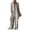 Brown, variant on Womens Fall Tops Trendy Casual Trend Print Loose Long Sleeve Shirt Straight Leg Pants Suit Green