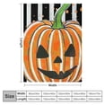 thumbnail image 4 of ARISTURING Pumpkin Stripes Pop Art Flannel Throw Blanket for All Seasons 40x50in, 4 of 6