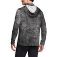 thumbnail image 3 of Havenx Sun Protection Shirts for Men Texture Print Long Sleeve Rapid Dry Hoodie with Mask Hooded Upf 50+ Hoodie Shirt Cooling Lightweight Outdoor Hiking Fishing Clothing,Light Gray 3XL, 3 of 5