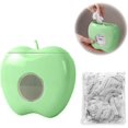 thumbnail image 1 of KAIYANG 100 bolsas de almacenamiento de alimentos, dispensador de papel de aluminio para alimentos, caja de almacenamiento montada en la pared (gris) verde, 1 of 5