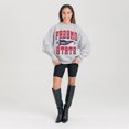 thumbnail image 3 of Women's Gameday Couture Ash Fresno State Bulldogs Oversized Pennant Pride Premium Fleece Sweatshirt, 3 of 3