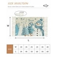 thumbnail image 2 of Blue Snowman Christmas Area Rug 3x5 Living Rug with Tassel Woven Cotton Entryway Rugs Washable Bedroom Rugs Aesthetic Nursery Carpet Xmas Tree Snowflake Winter Rustic Elk Floor Mat for Laundry Room, 2 of 5