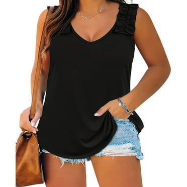 TIYOMI Plus Size Henley Shirts - Long Sleeve Button Tops For Women XL-5XL