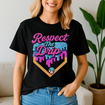 Baseball Drip Boys Home Plate Ice Cream Respect The Drip, Baseball Shirt,Game Day Shirt,Game Day Baseball, American Baseball