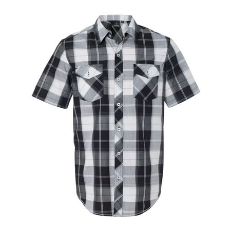 Heritage Plaid Shirt - Burnside B9202 Plaid Short Sleeve Shirt