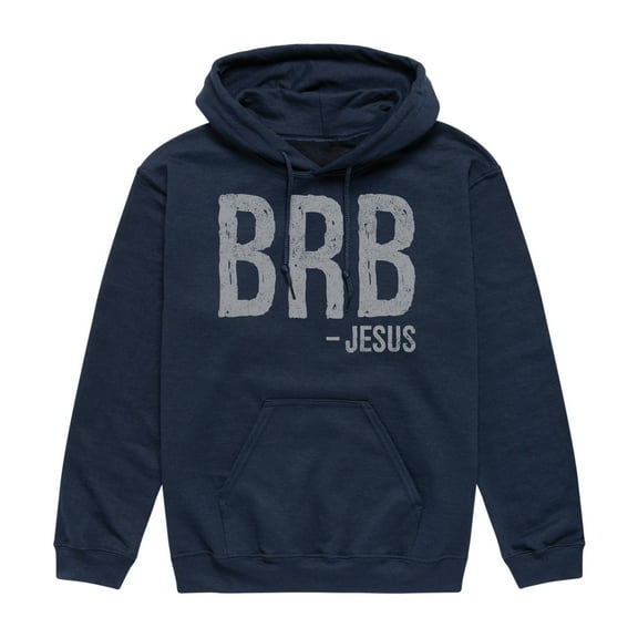 Instant Message - Brb Jesus - Men's Pullover Hooded Fleece Sweatshirt