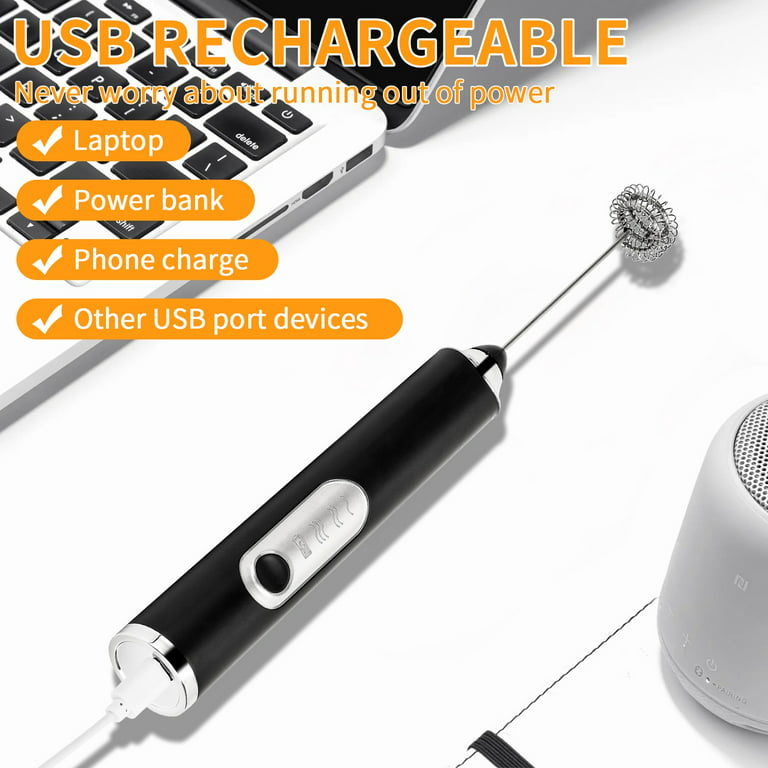 Electric Milk Frother Cream Whisk, Small Wireless Handheld Stainless Steel  Usb Charging Household Whisk - Temu